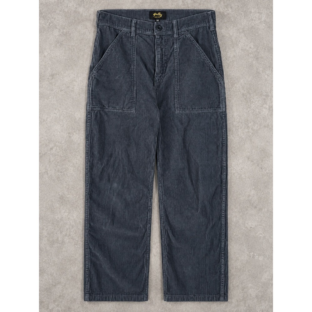 Stan Ray Corduroy Fat Pants Mens 30x24 Charcoal Gray Loose Fit Fatigue Heritage